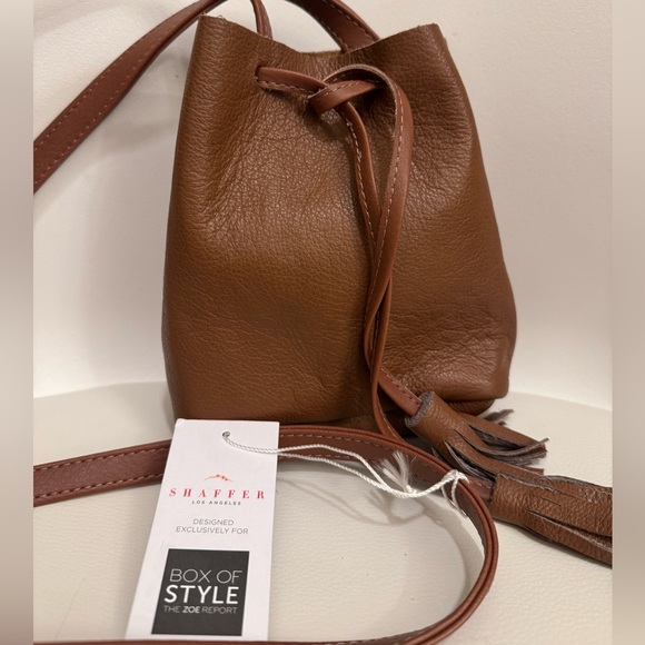 Shaffer LA - Greta Italian Leather Drawstring Bucket Bag designed for rachel zoe - Picture 2 of 11